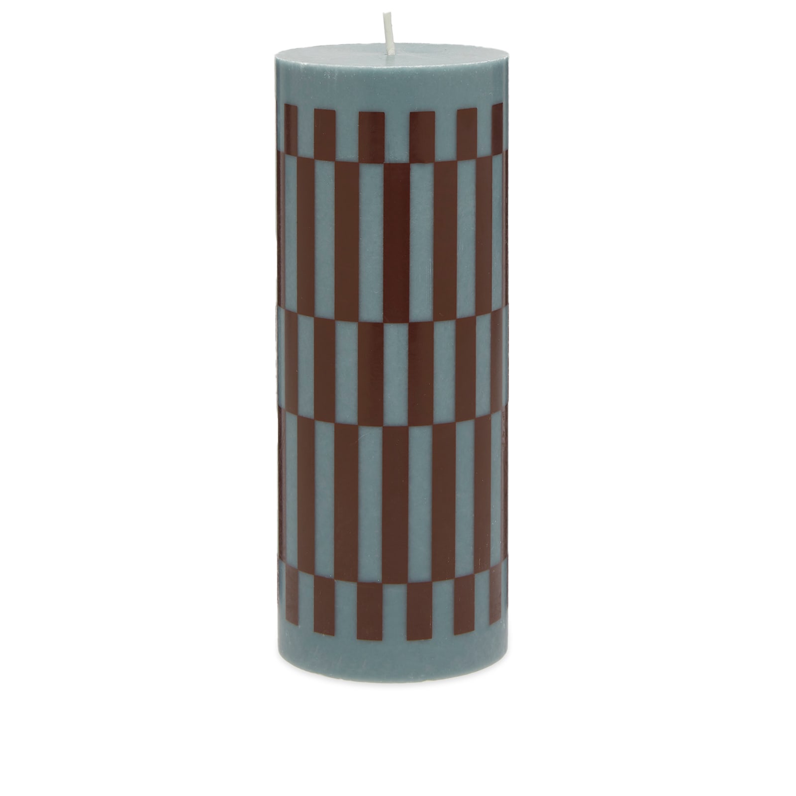 Column Candle Medium in Anthrachite/Bordeaux