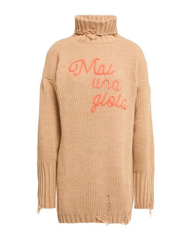 Woman Turtleneck Sand Size S Acrylic, Polyester