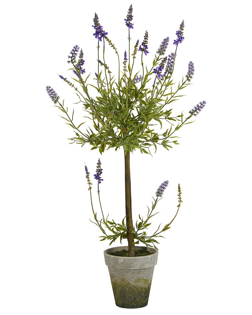 34in Lavender Single Ball Topiary Artificial Tree