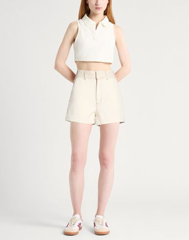 The Trapunto Short Woman Denim shorts Beige Size 26 Cotton