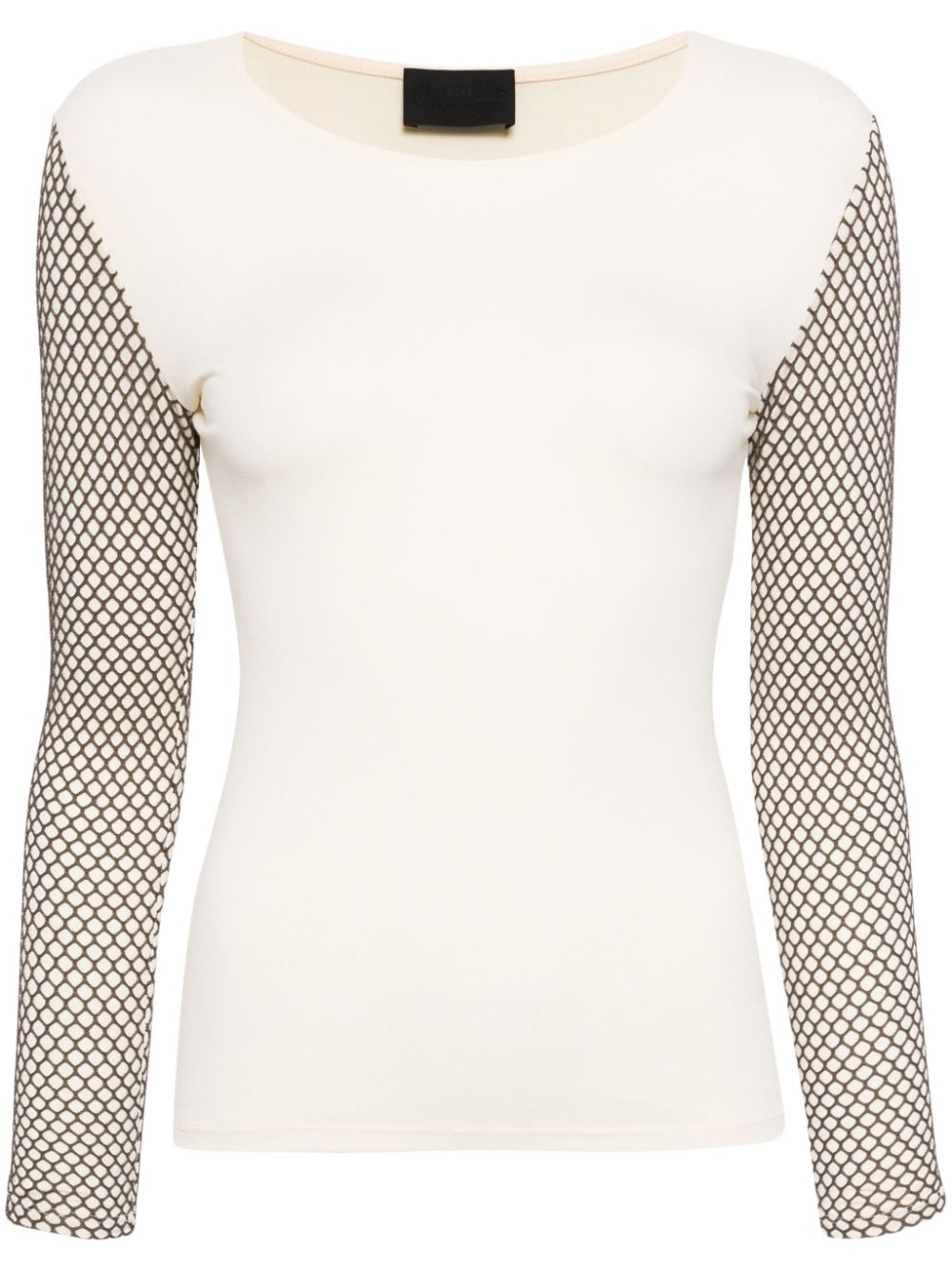 Mannequin mesh-embellished top - Neutrals