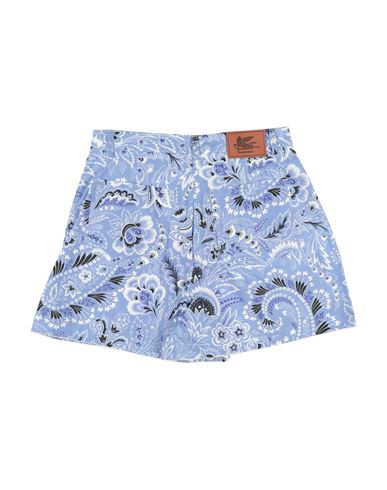 Kid Girl Shorts & Bermuda Shorts Light blue Size 12 Cotton