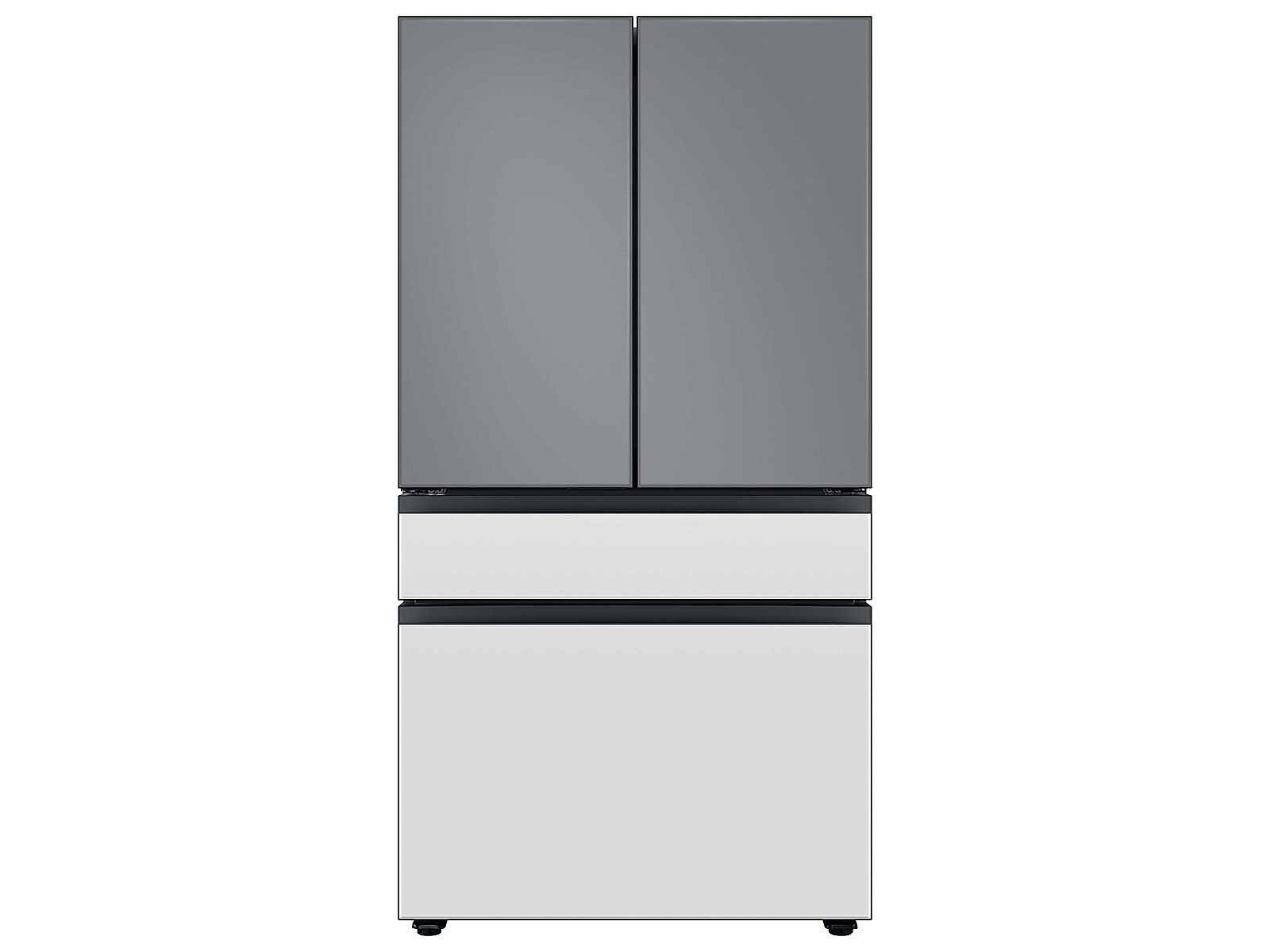 Bespoke 4-Door French Door Refrigerator Panel in White Glass - Middle Panel(RA-F36DMM12/AA)