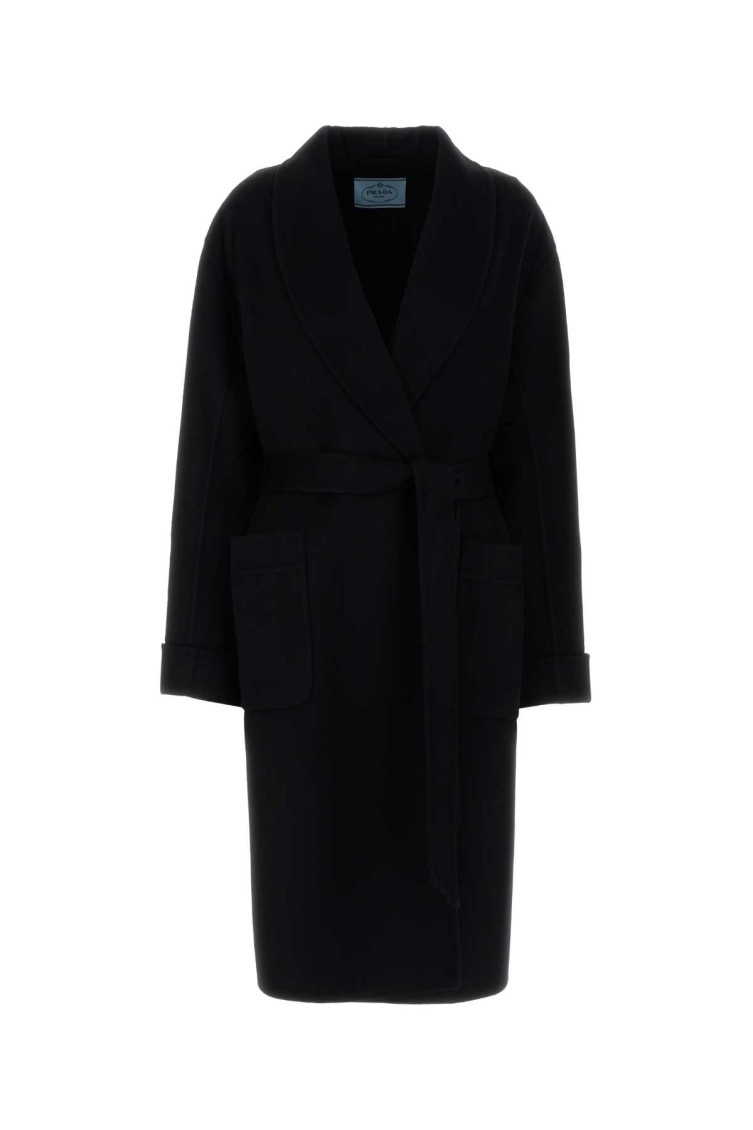 Black Wool Blend Coat