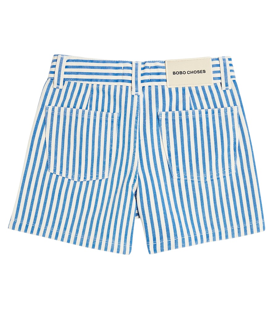 Bobo Choses Logo striped cotton shorts