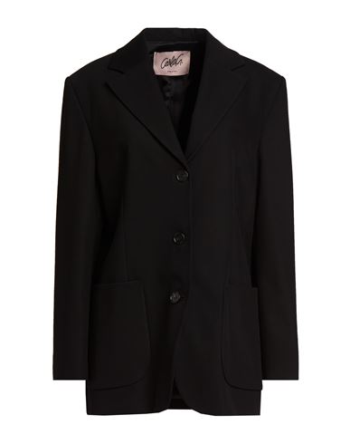 Woman Blazer Black Size 10 Polyester, Viscose, Elastane
