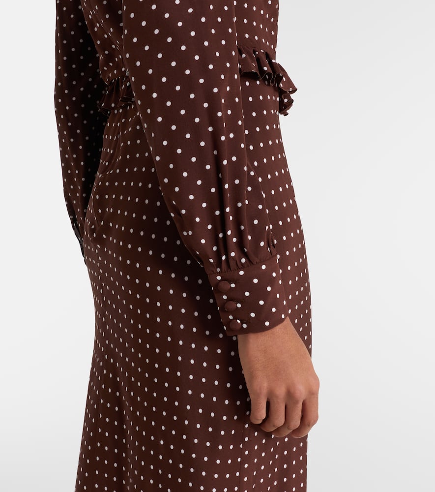 Polka-dot midi dress