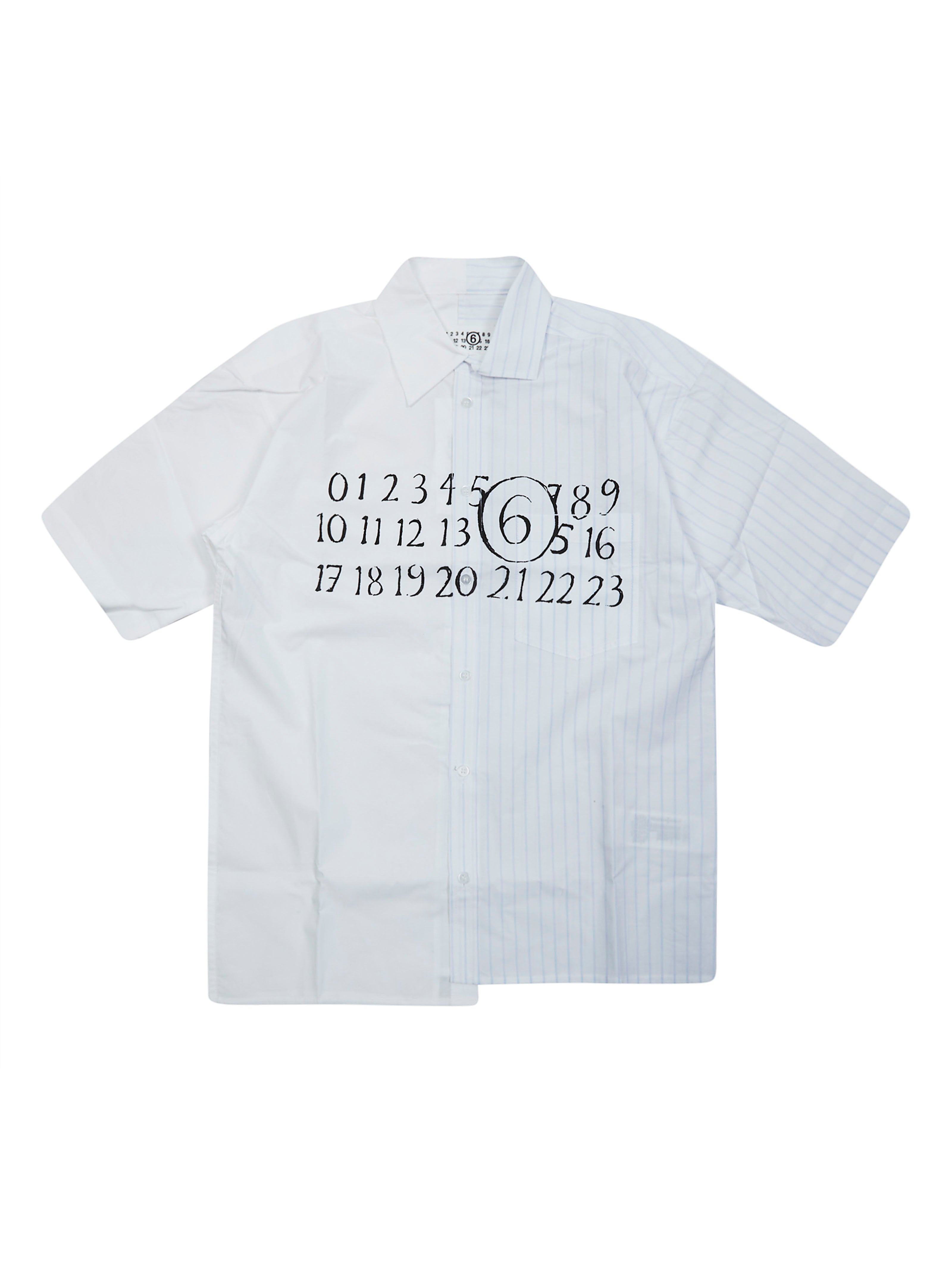 Mini Bi-Material Shirt with Numeric Series