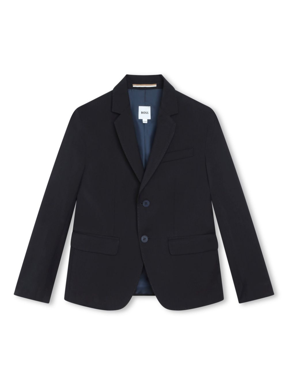 Notched-lapel single-breasted blazer - Blue