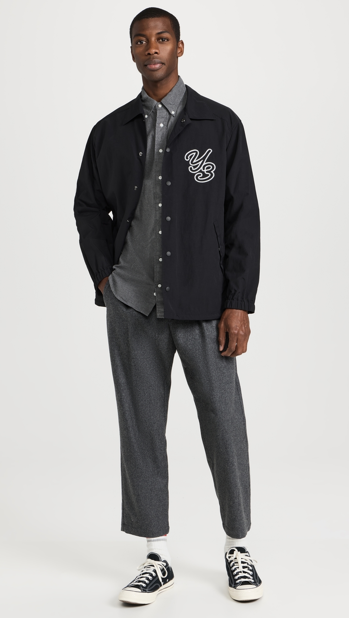 Classic Cotton Flannel Shirt Grey