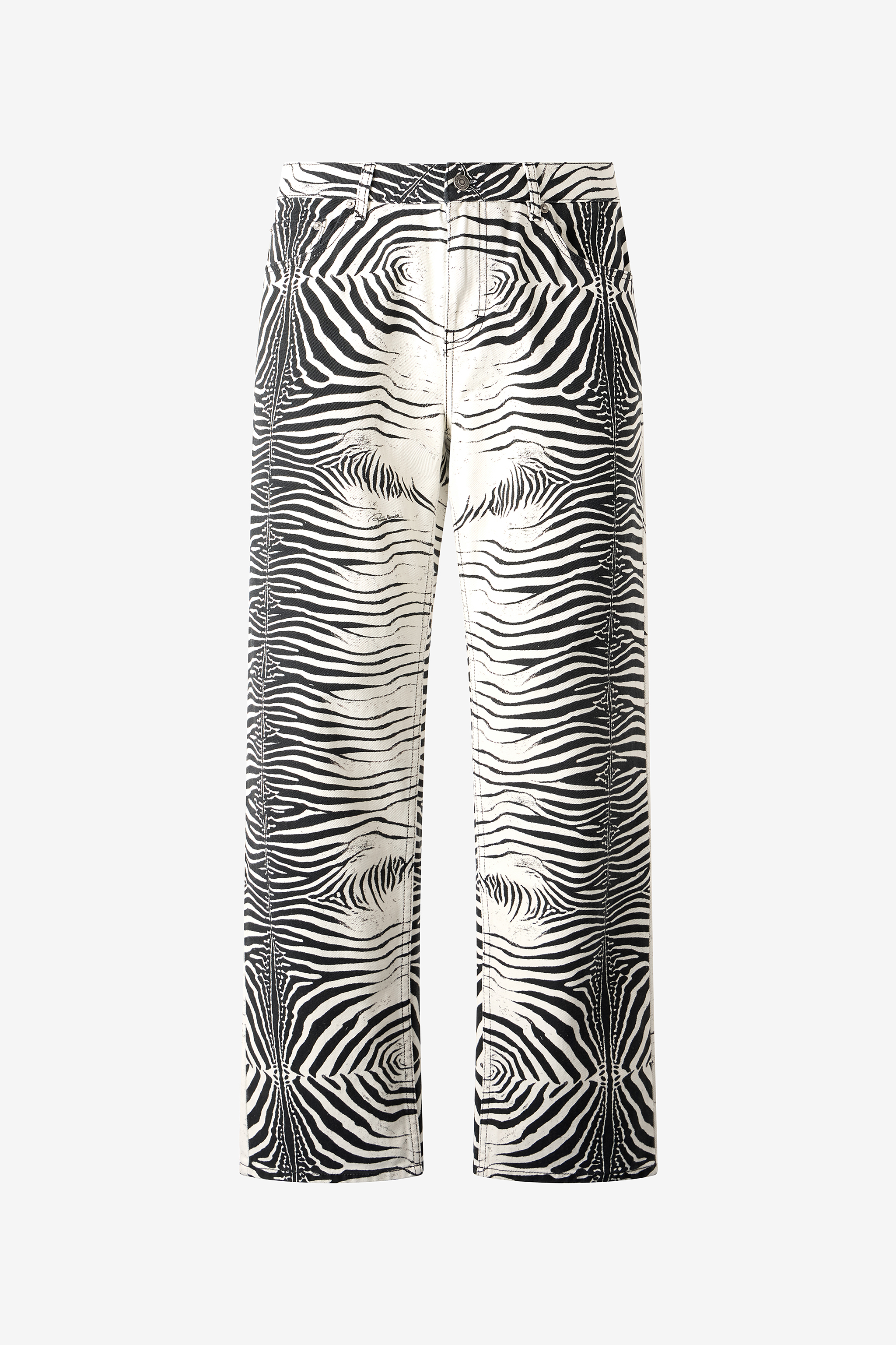 Pants With White Tigress Print