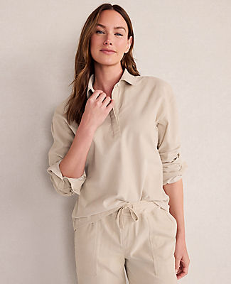 Ann Taylor Haven Well Within Cotton Corded Top