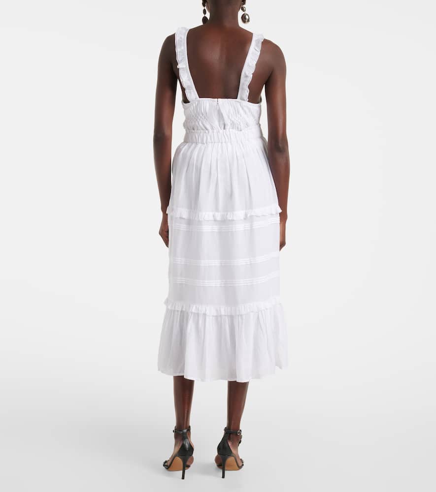 Diya cotton-blend maxi skirt