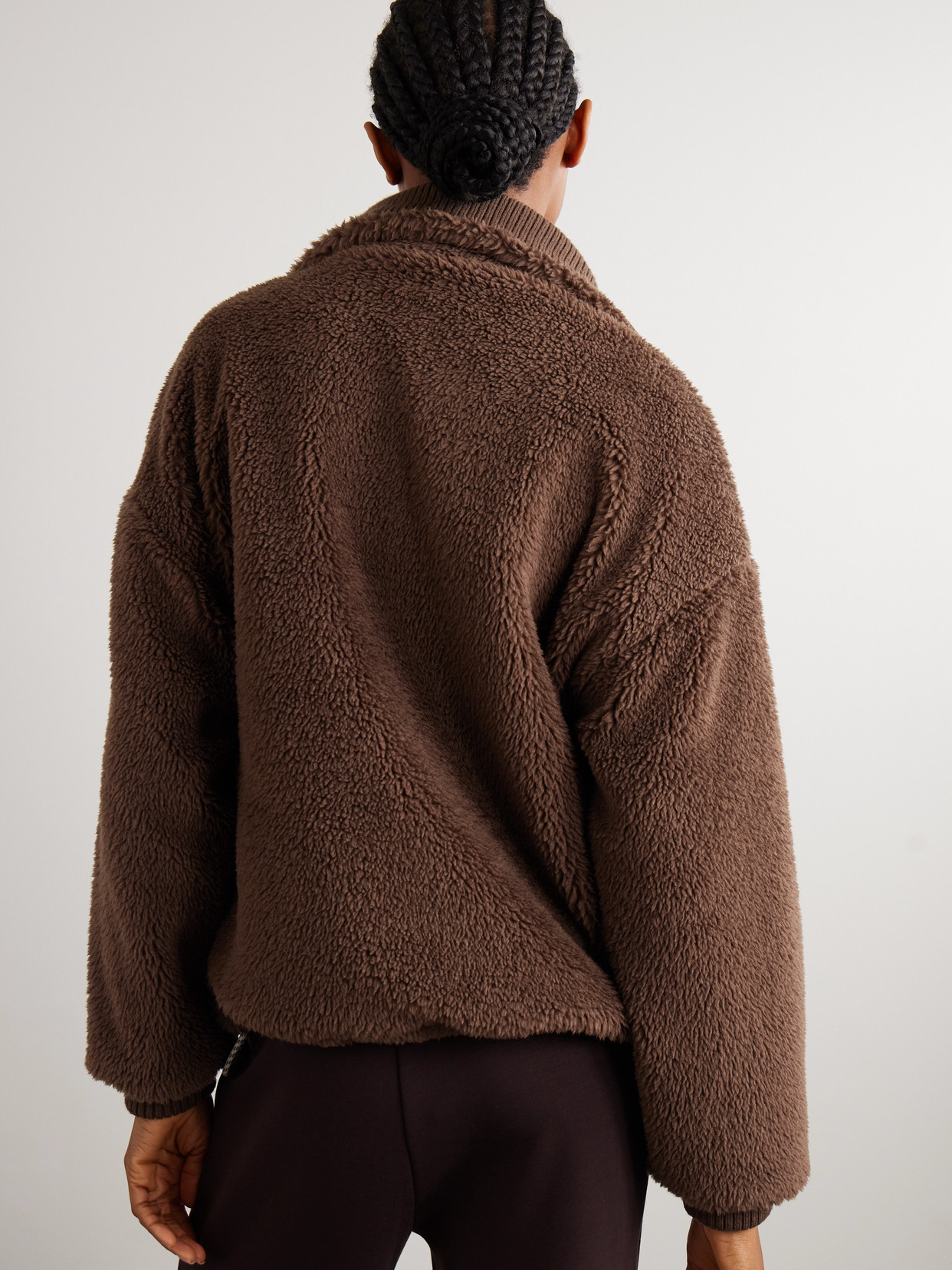Lowell Doublesoft-trimmed Fleece Jacket - Brown