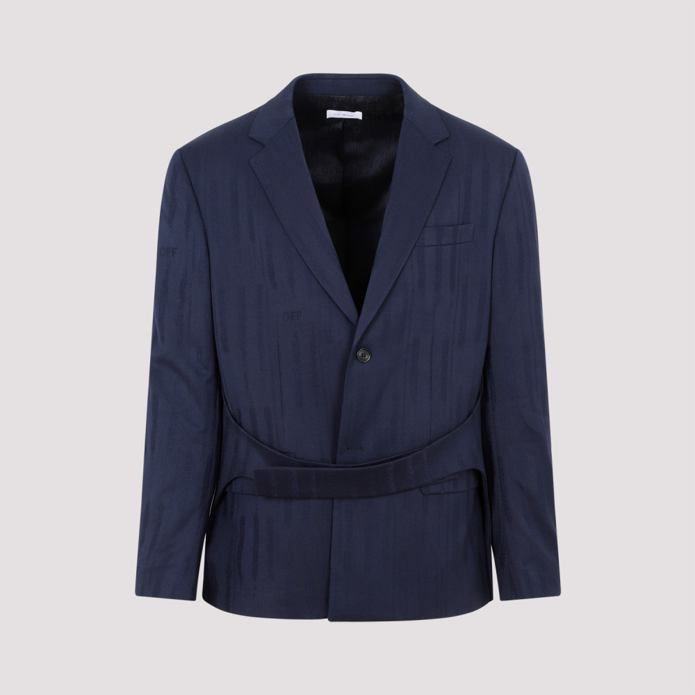 Navy Blue Shibori Relaxed Jacket