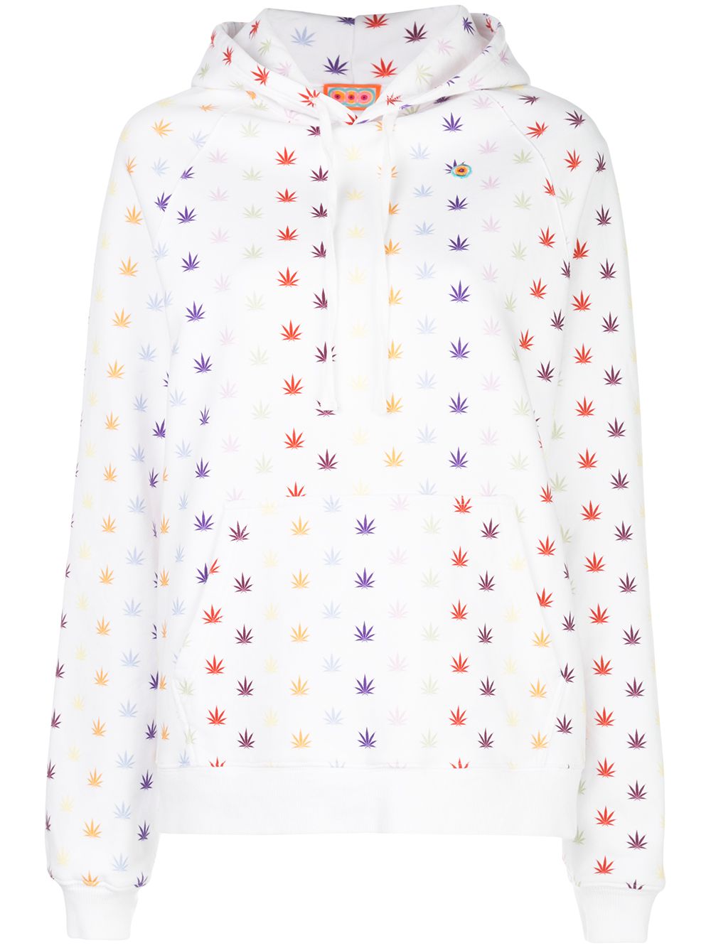 Weed print hoodie - White