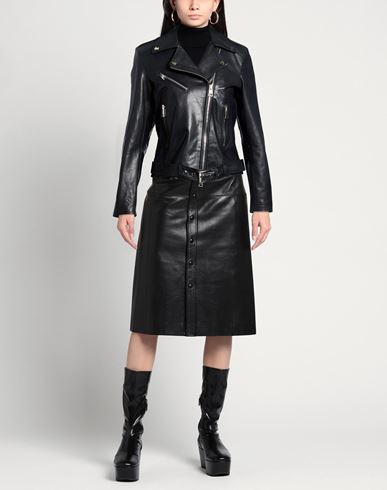 Woman Jacket Black Size L Leather