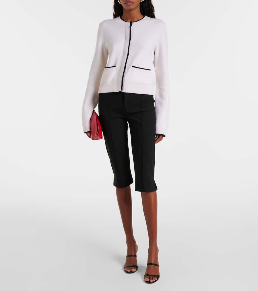 Wool and cotton-blend cardigan