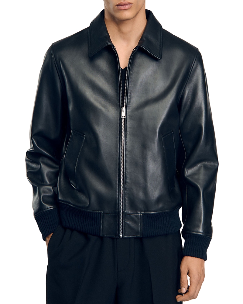 Plain leather jacket