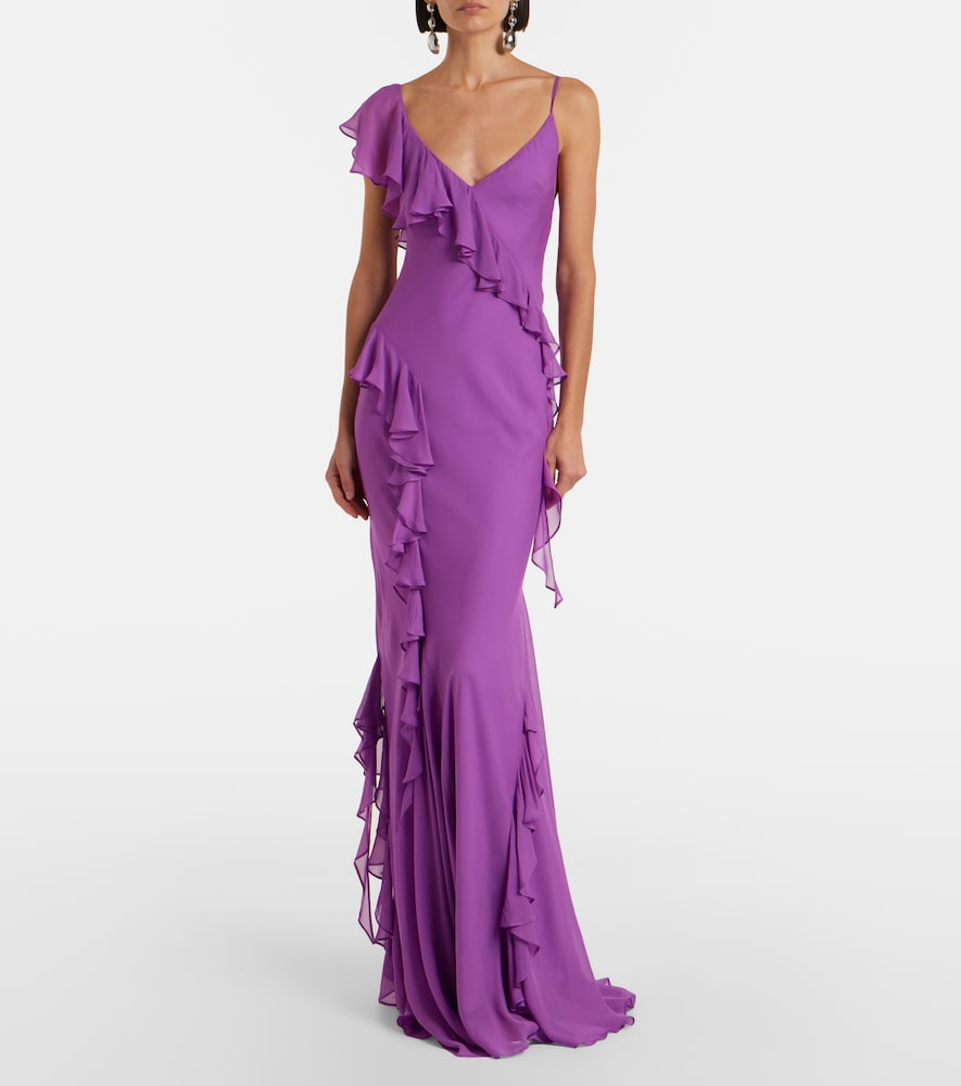 Mayara ruffled georgette gown