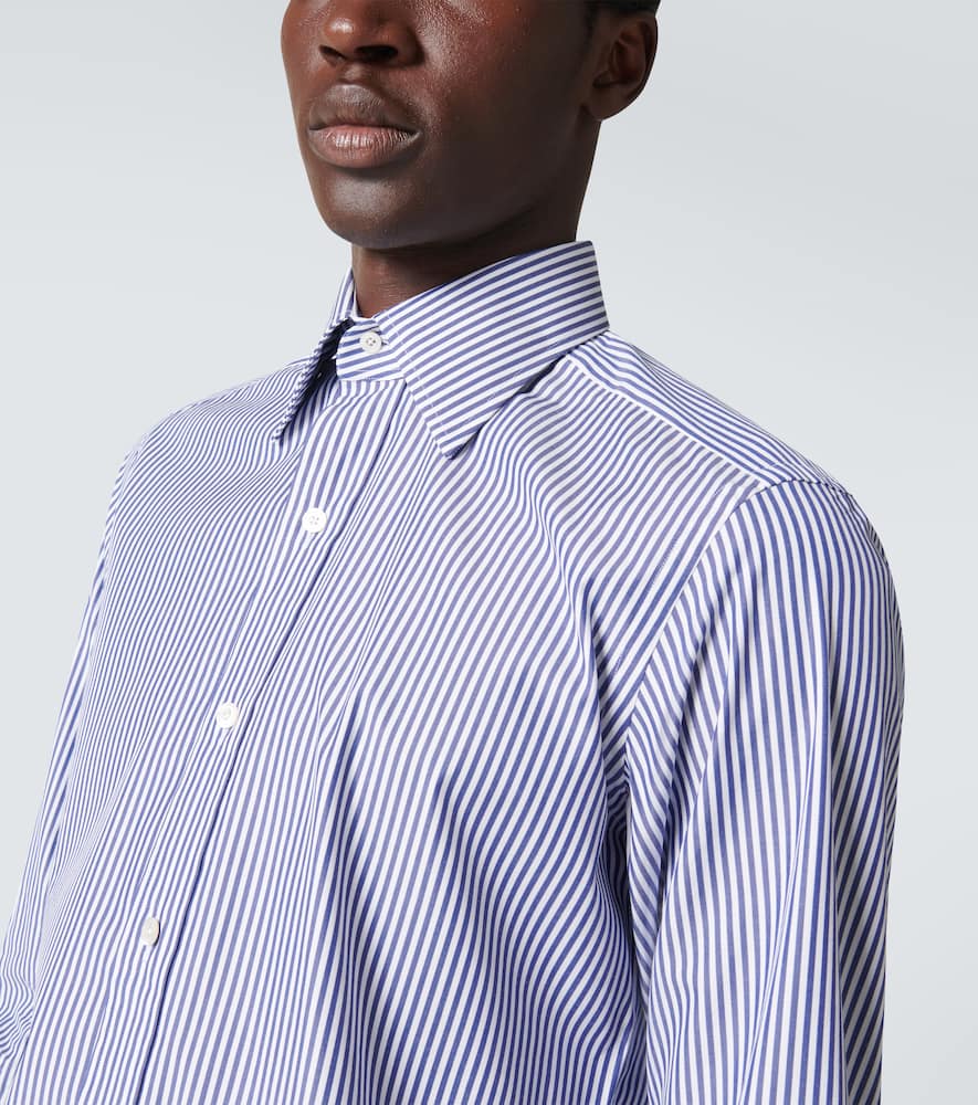 Bengal stripe cotton-blend shirt
