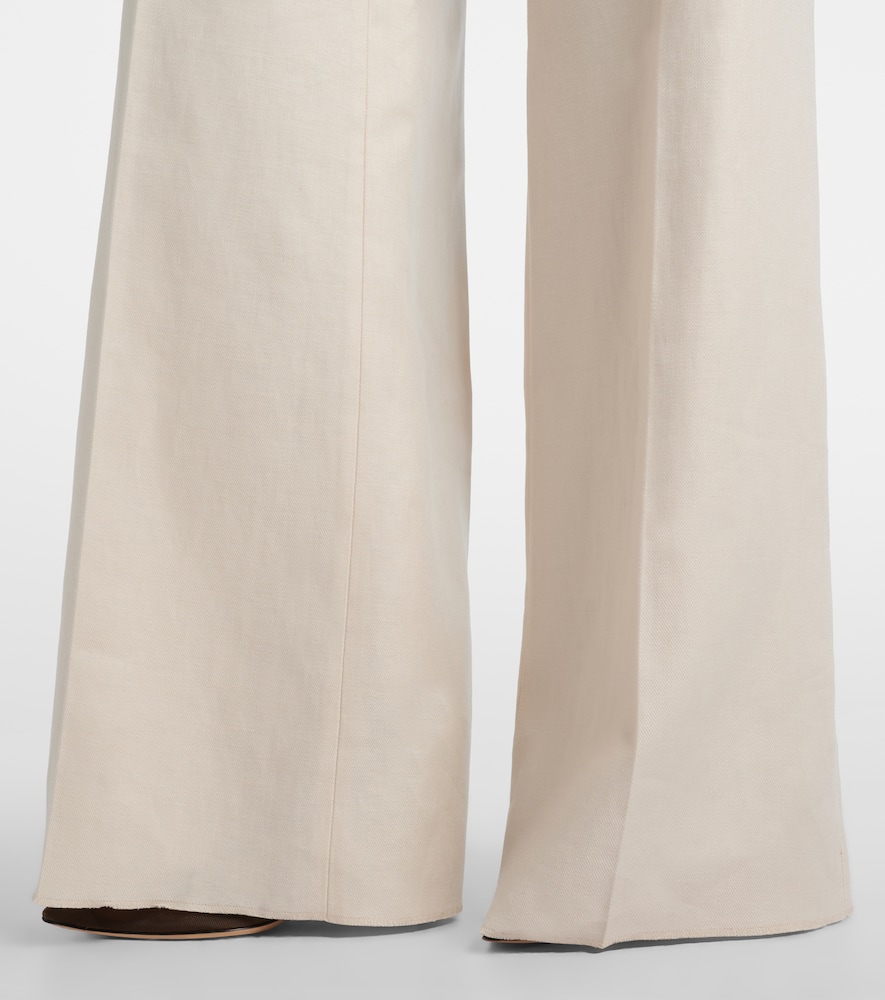 Badesse high-rise linen wide-leg pants