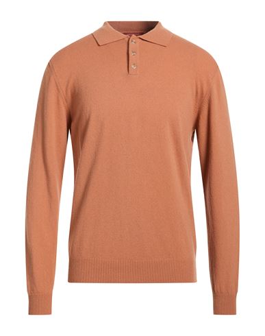 Man Sweater Salmon pink Size L Wool, Cashmere