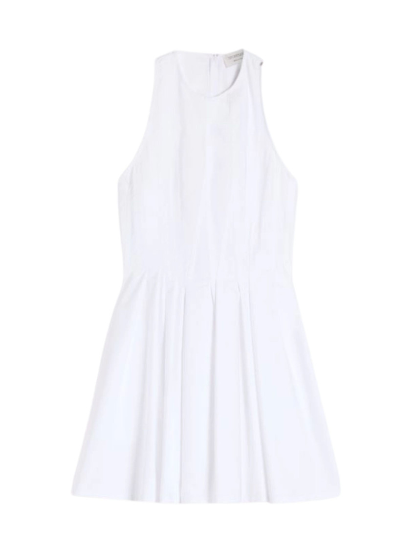 White Scoop Neck Maxi Dress