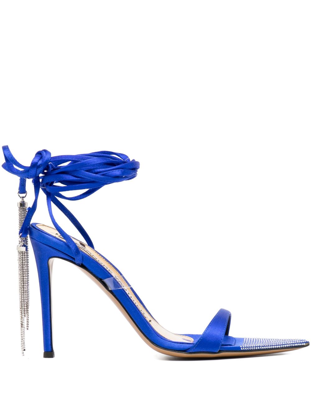 105mm leather sandals - Blue
