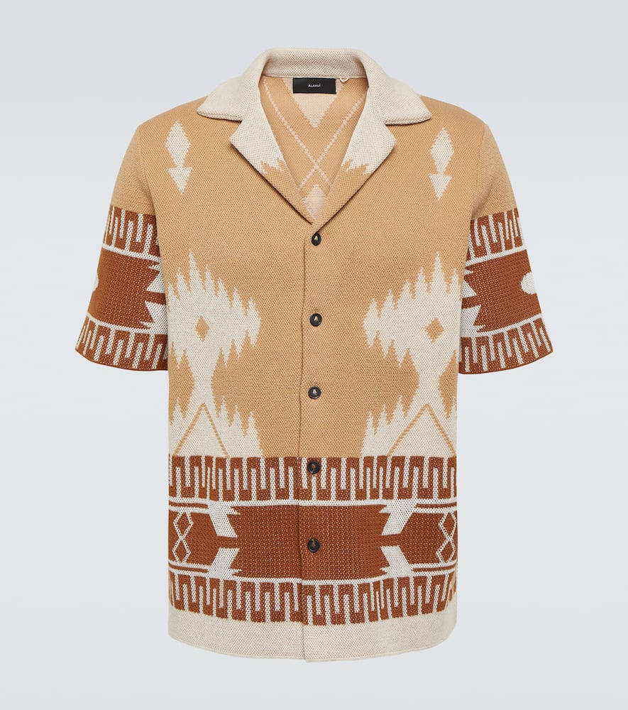 Icon Piquet cotton jacquard shirt