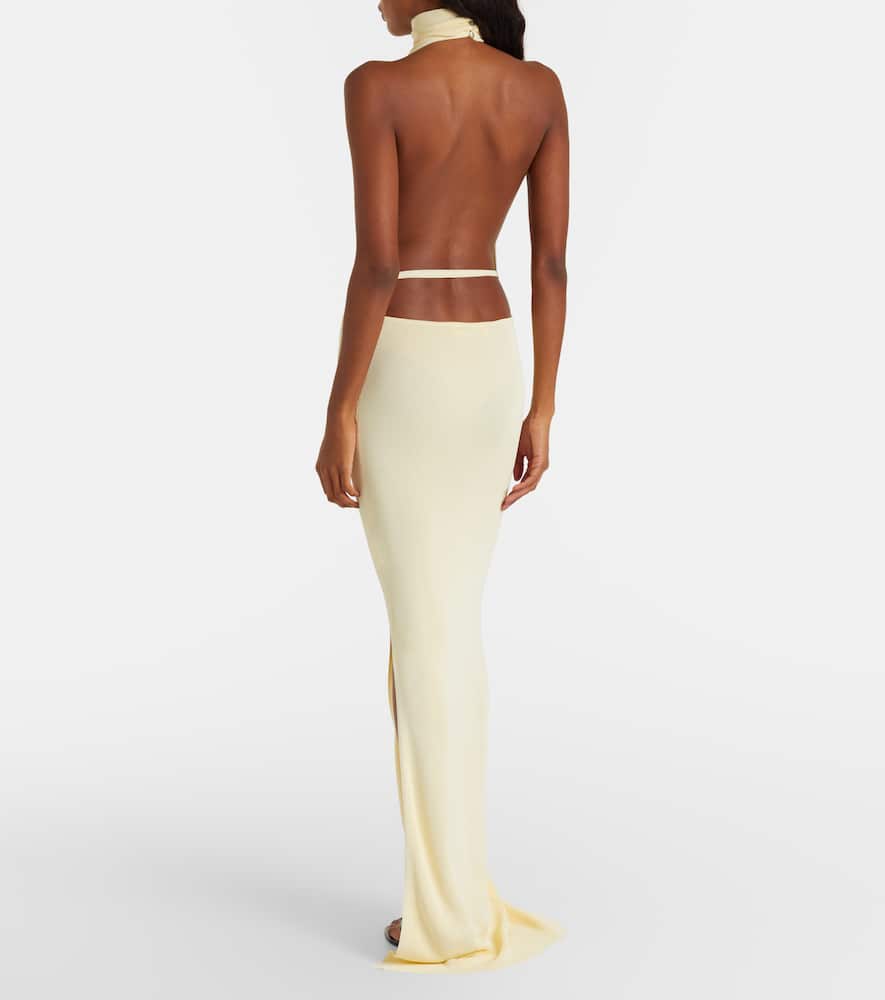 Draped jersey gown