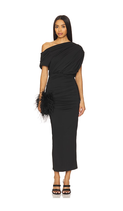 Superdown Elisya Off Shoulder Dress in Black.  XS. Also in