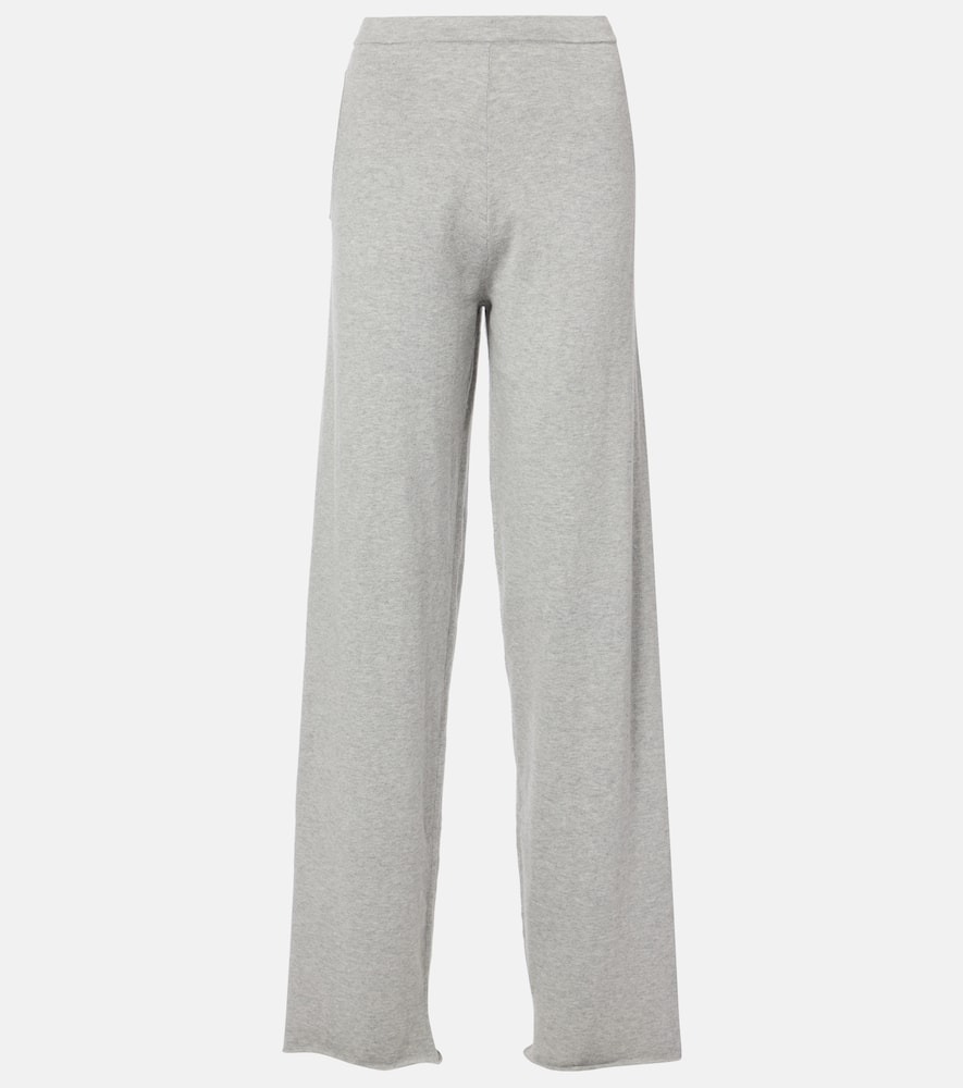 N°353 Relax cotton and cashmere wide-leg pants