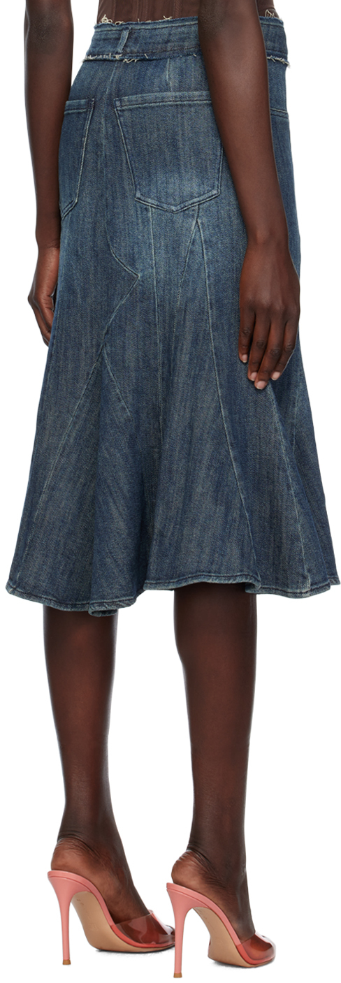 Blue Gaudí Denim Midi Skirt
