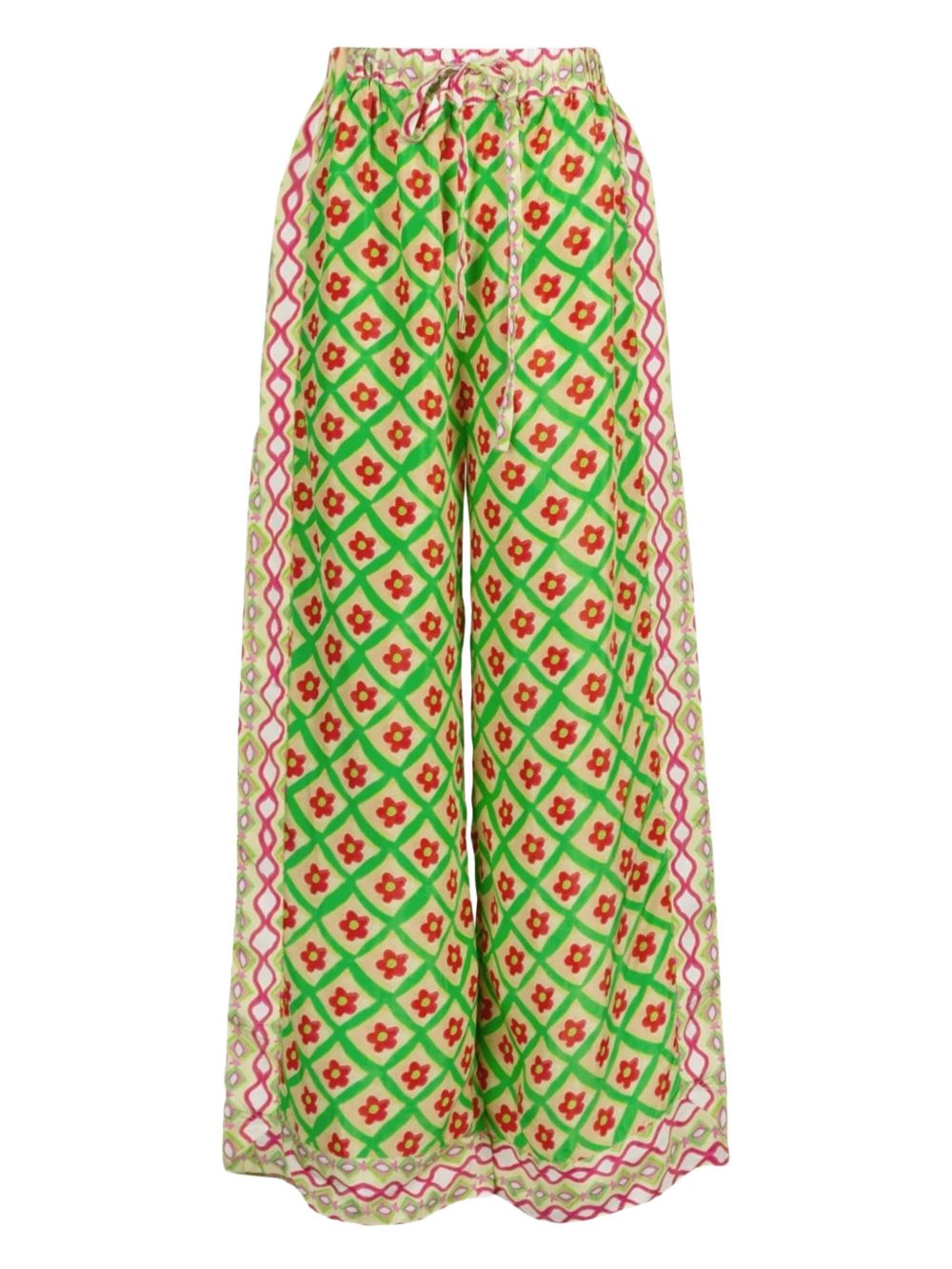 Tenerife floral-print trousers - Green