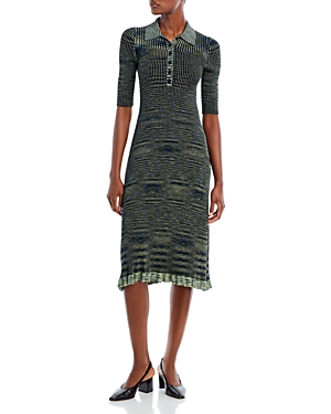 Space-Dye Polo Dress - Blue