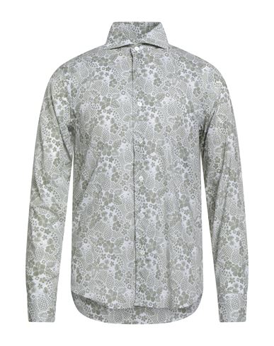 Man Shirt Military green Size 15 ½ Cotton, Elastane