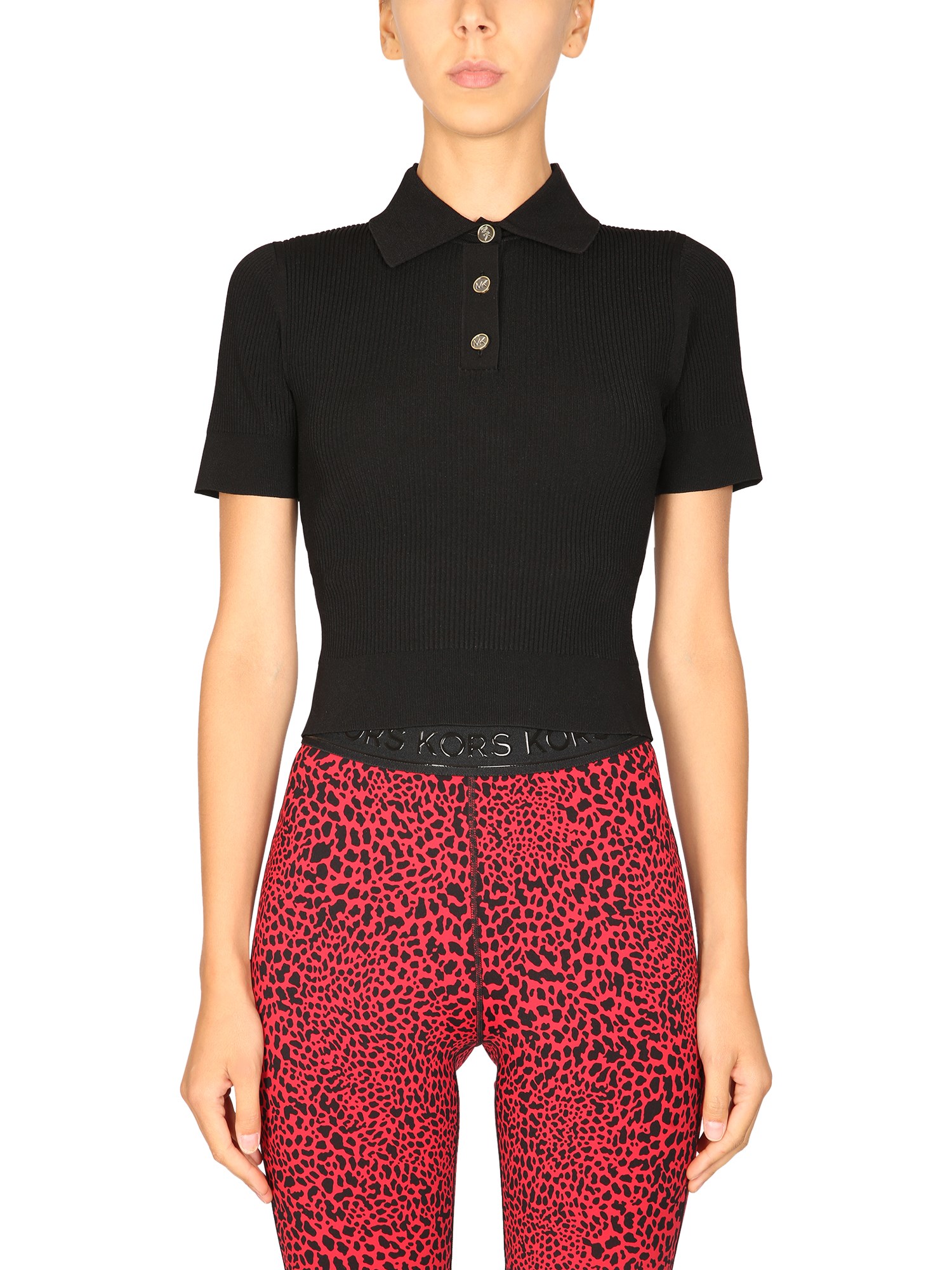 Polo shirt with logo buttons