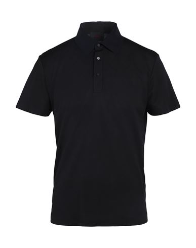 Man Polo shirt Black Size M Polyester