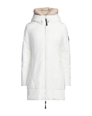 Woman Coat White Size 2 Polyester, Elastane
