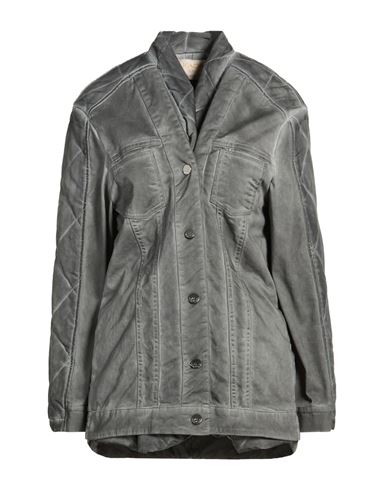 Woman Denim outerwear Grey Size M Polyester, Cotton, Elastane