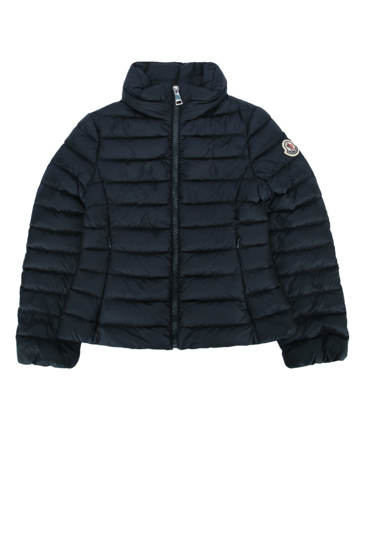 Kids Navy Blue Solid Jacket