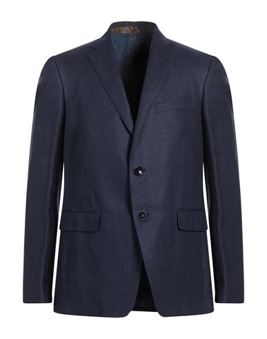 Man Blazer Navy Size 42 Hemp, Cotton