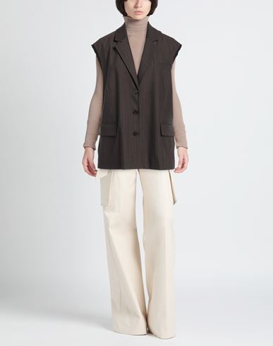 Woman Blazer Brown Size M Recycled polyester, Viscose, Elastane