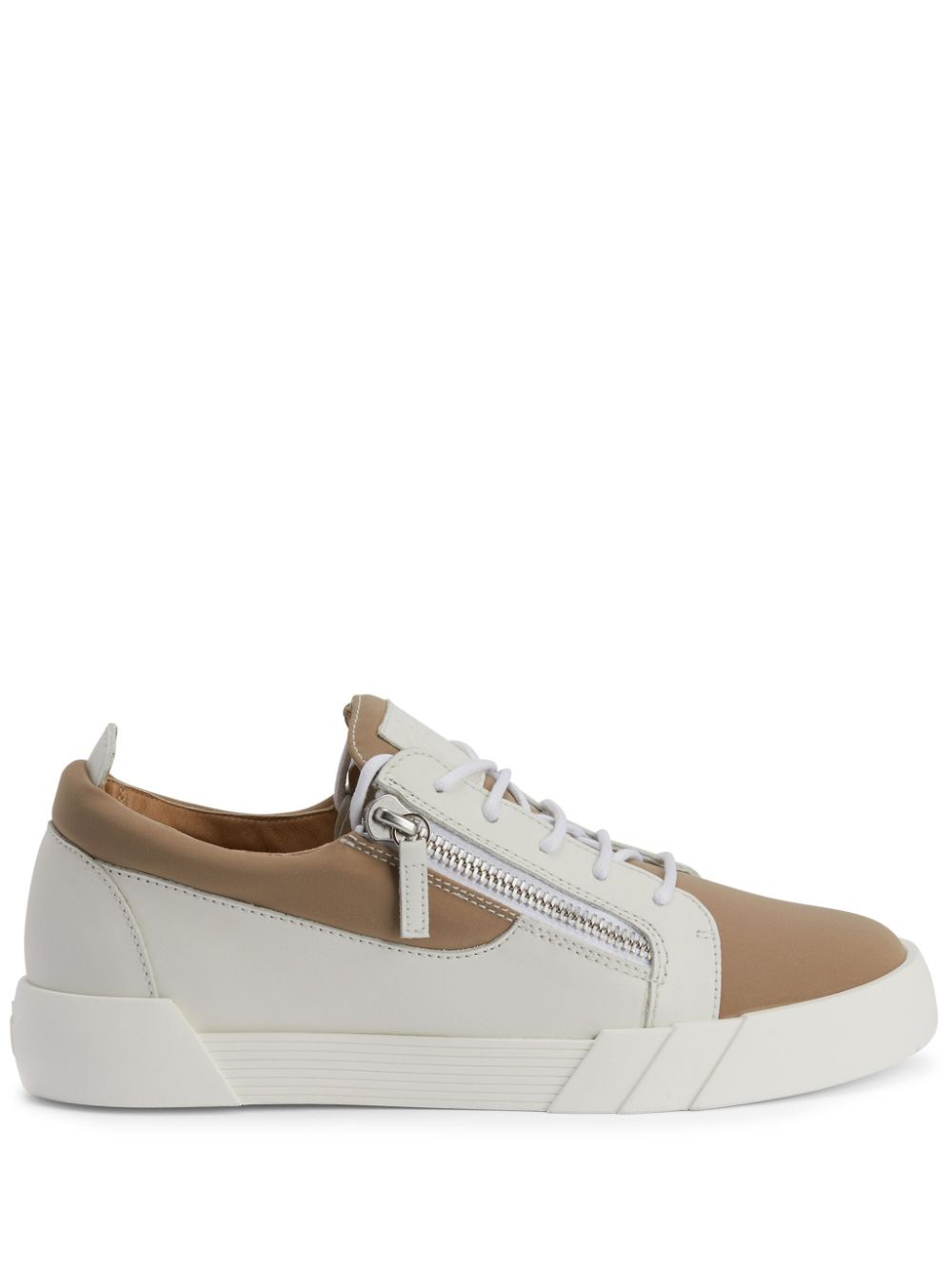 Frankie leather low-top sneakers - Neutrals