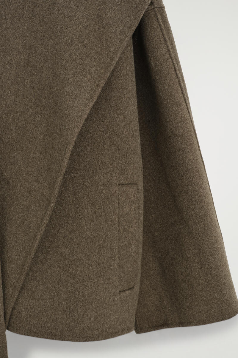 Double-Faced Wool-Blend Scarf Jacket