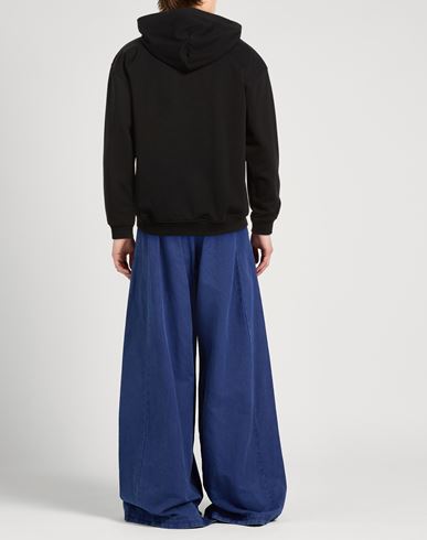 Man Sweatshirt Black Size M Cotton, Polyester