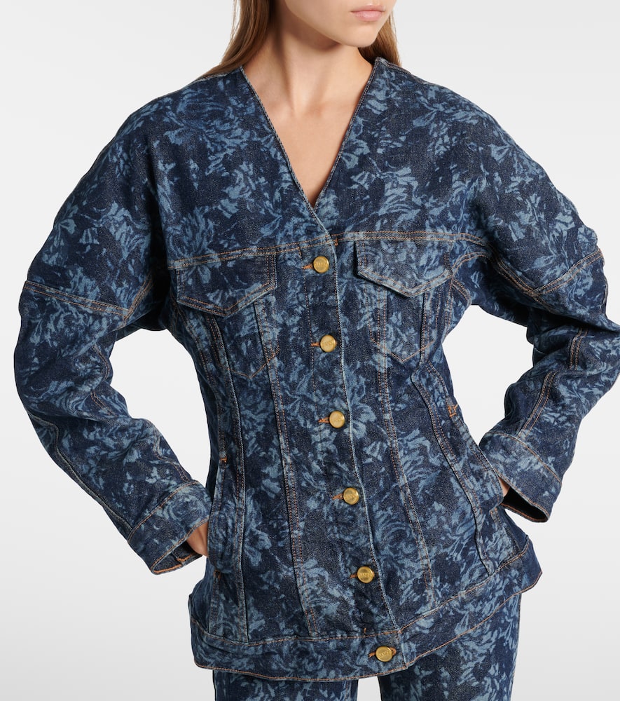 Ganni Printed denim jacket