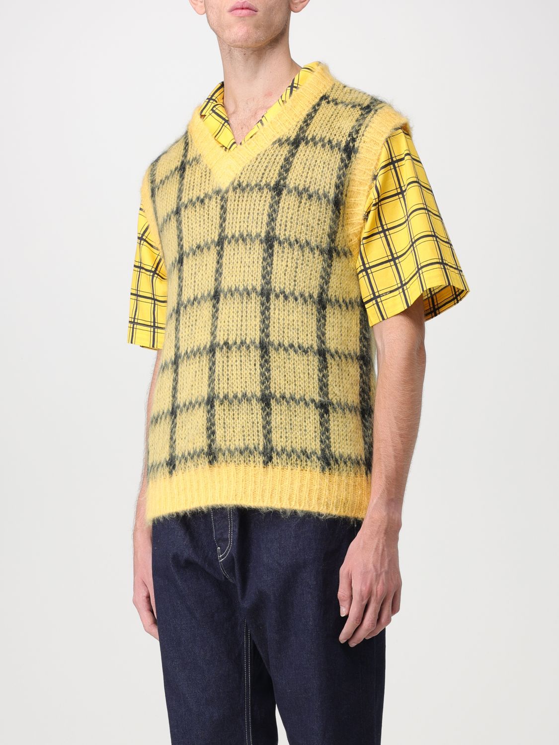 Suit Vest Men color Yellow
