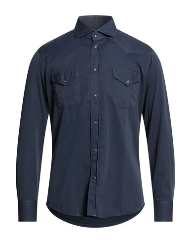 Man Shirt Navy Size 15 ¾ Cotton
